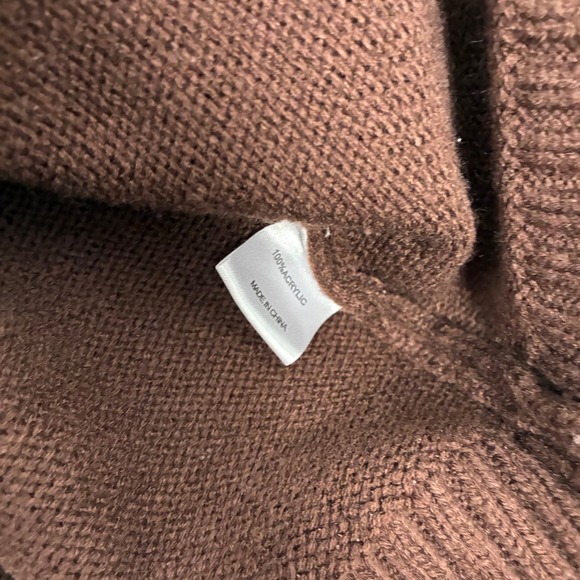 Panache Apparel Coffee Weather Brown Graphic Knit Pullover Sweater Small Cozy - Picture 5 of 5